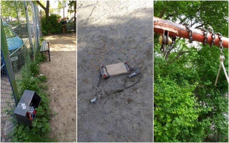 Imaginile dezastrului. Parcurile de joaca din Iasi, pericole publice! Copiii iesenilor tratati ca niste animale de catre administratia Chirica