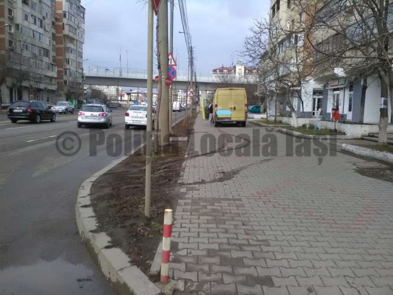 Toparlanii au pus stapanire pe trotuarele Iasului