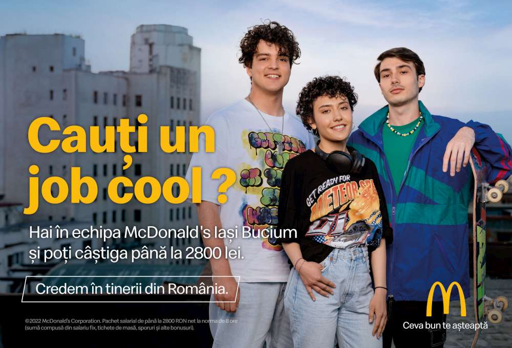 McDonald’s recruteaza: peste 60 de locuri de munca sunt disponibile la Iasi, pentru un nou restaurant McDonald’s Drive-Thru